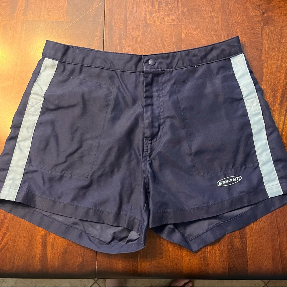 Sideout women’s size medium blue swim beach board shorts  w/ 4 pockets